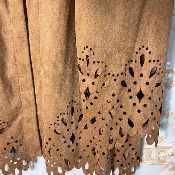 Bob Mackie Wearable Art Faux Suede Jacket Womens Size M - Picture 7 of 8